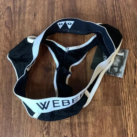 Katy Weber Jock Briefs Underwear Black & White  Pima Cotton X-Small. New - Picture 4 of 7